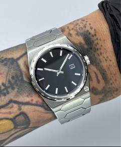 Custom Seiko Mod 37mm Black Sterile Silver VC 222