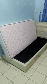 katil single dengan tilam 
