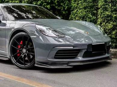 Porsche 718 Cayman AS Front Lip Side Skirt Carbon