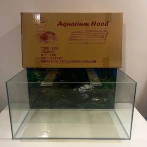 New Glass Aquarium Fish Tank (2.5 ft) + Top Cover