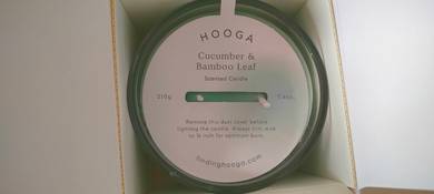 Hooga Cucumber and Bamboo leaf scented candle