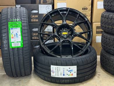 Sport Rim Baru 18 BBS Rev7 Glossy Black Siap Tayar