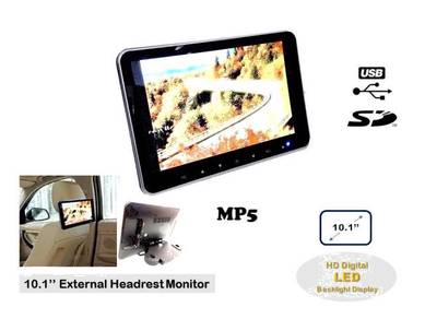 10.1'' hd led usb sd mp5 external headrest monitor