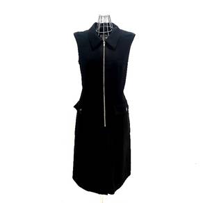 YVES SAINT LAURENT Black Mini Weave Zipper Collar