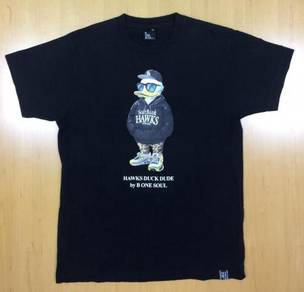 B One Soul SoftBank Hawks Duck Dude Tee Used