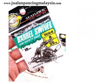Seahawk barrel swivel with safety snap