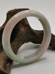 Gelang Tangan Giok Jadeite Burma Gred A Dwi-Warna