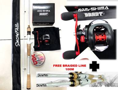 SKYGITZ MALAYSIA SNOW FALL ROD COMBO awashima reel