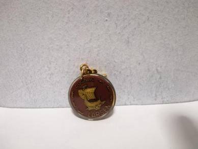 Vintage Key Chain Invincible Viking Sailing Ship