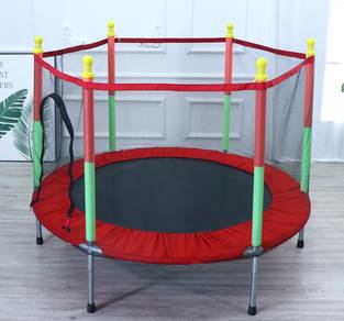 140CM RED Trampoline Jumper with Safety Enclosure