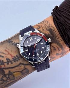 Custom Seiko Mod 41mm Blue Wave 007 Seamaster