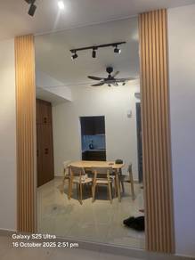 INSTALL WALL MIRROR l with fluted panel install l