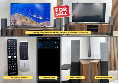65-Inch Samsung 4K Smart TV & Audio Pro A38 Speake