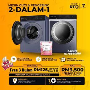Ansuran Mesin Basuh Dryer 2in1 Khind Dengkil
