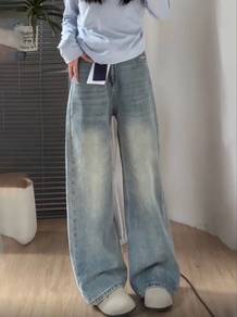Wide Leg Light Blue Jeans