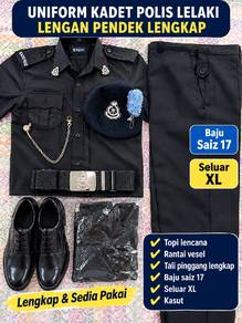 Uniform kadet polis lelaki lengan pendek 