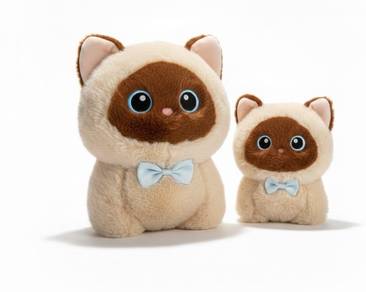 Kawaii Bow Tie Siamese Kitty Plush Toy