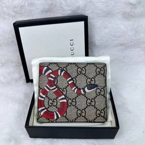 Authentic Gucci Snake Bifold Brown Short Wallet