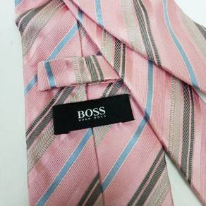 HUGO BOSS MEN'S SKINNY TIE 100% SILK Made In ITALY