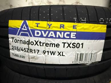 Tayar baru advance 215/45/17 tahun 26 (warranty 5y