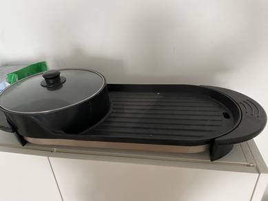 Electric Grill Pan with Pot - Like New
