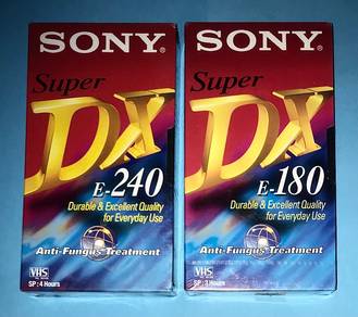 2 SONY SUPER DX VHS VIDEOTAPE Tapes