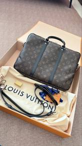 LV Monogram Macassar Briefcase Full Set 9.5/10