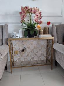 Console Table Iron Gold Mermaid Design