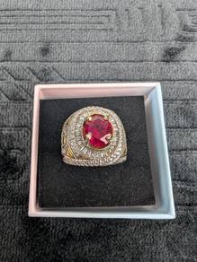 Cincin Permata Delima Siam Ring Micro Setting