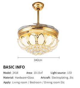 Premium Anggun Style LED Ceiling Fan 42inch