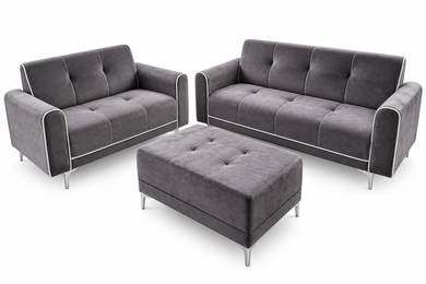 Sofa 2+3 Seaters FREE Stool M666 DGY