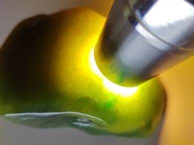Ice Yellow/Green Natural Jadeite Jade Rough Stone