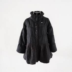 Anna Sui black flare down coat