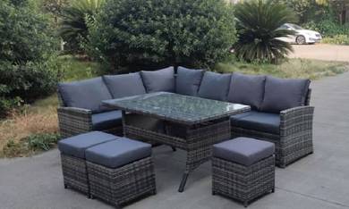 L Shape Wicker Sofa Set, JHA-18017