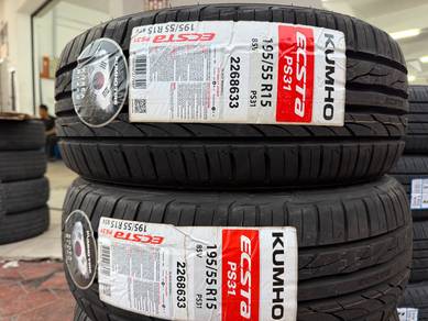 195/55/15 kumho ps31 —Tayar baru— Tahun2025