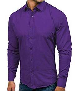F0530 KEMEJA UNGU PURPLE FORMAL LONG SLEEVE SHiRT