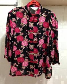 Traditional Chinese Style Brocade Blouse Plus Size
