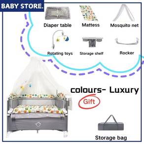 Portable Foldable Baby Bed‍ Baby Cot Adjustable Cr