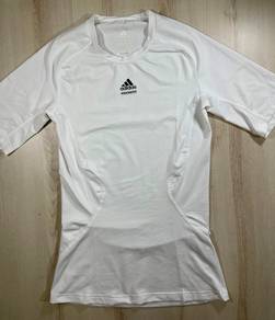 Adidas Techfit White Fitted Tee #CA3 Used