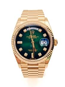 Rolex Day Date 36 Ombre Green Diamond 128238
