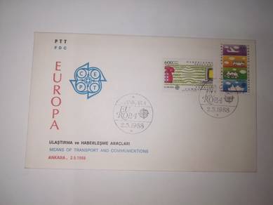 FDC Stamp Turkiye 1988 EUROPA-CEPT Transport