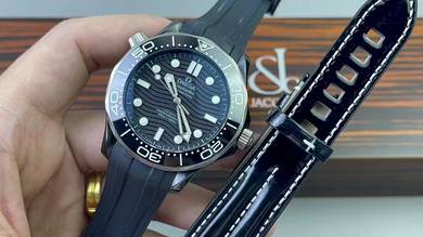 Omega Black Rubber Strap