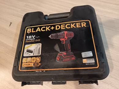 Black & Decker 18V Cordless Hammer Drill Set - Exc