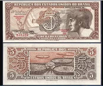 Brazil 5 Cruzeiros 1961 Pick 166b