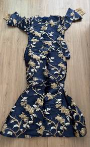 Jovian Mandagie (RTW) - Brocade in Blue and Gold