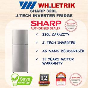 Sharp 320L J-Tech Inverter Fridge