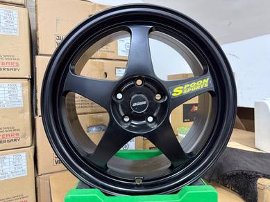 Sport Rim Baru 17 Spoon Sport SW388 Flat Black Sia