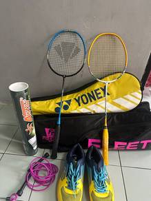 FULL SET YONEX RACKET DAN KASUT badminton
