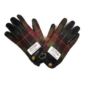 Harris Tweed leather gloves