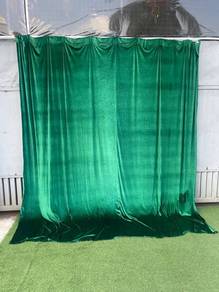 B933 Langsir Pelamin Baldu Wedding Backdrop Curtai